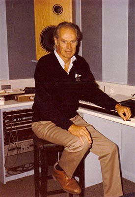 Sir George Martin in Studio 5, AIR Studios, Oxford Street, 1987